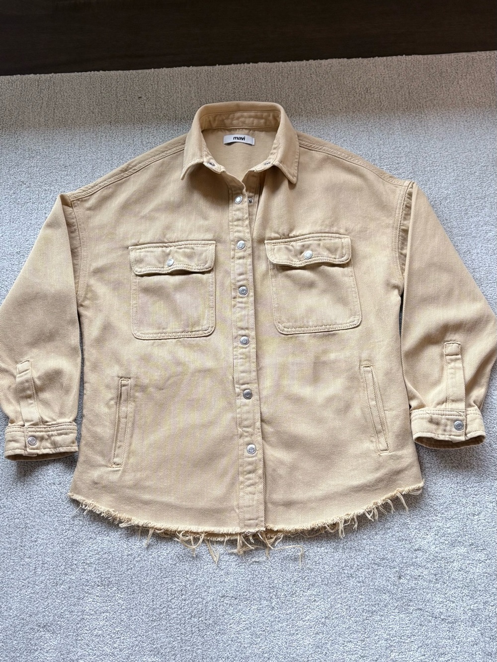 Mavi Women’s Pale Yellow Jean Overshirt Jacket